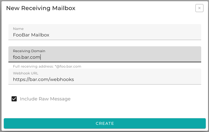 New Receiving Mailbox
